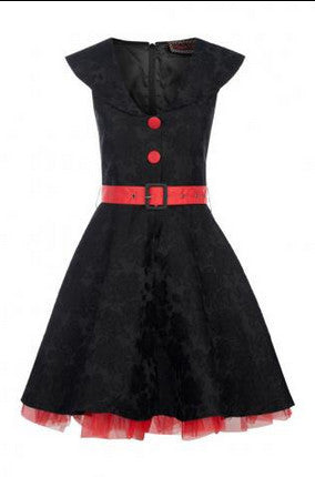 Voodoo Vixen - Black dress Red