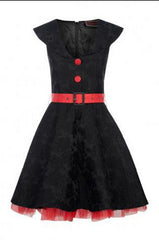 Voodoo Vixen - Black dress Red