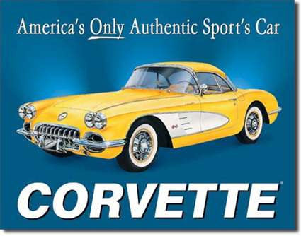 Tin Sign 58 Corvette