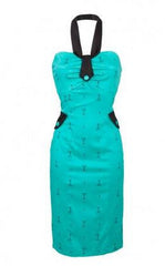 Voodoo Vixen - Turquoise and Black Pencil Dress