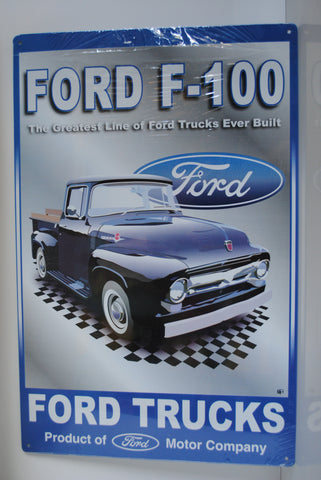 Tin Sign - Ford F100 Truck