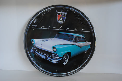 Tin Sign - Ford Fairlane Round