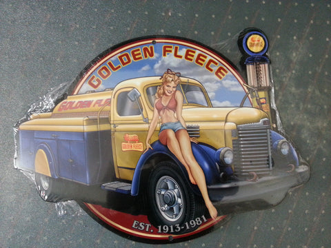 Tin Sign - Golden Fleece Truck