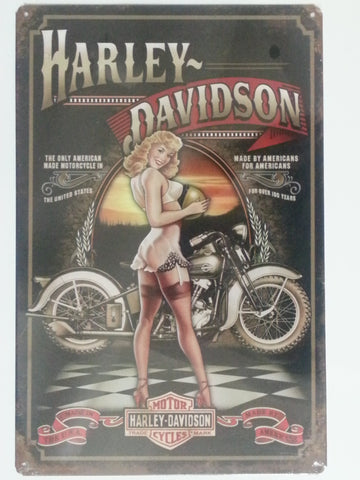 Tin Sign - Harley Davidson Made In The USA