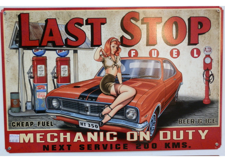Tin Sign - Monaro Last Stop