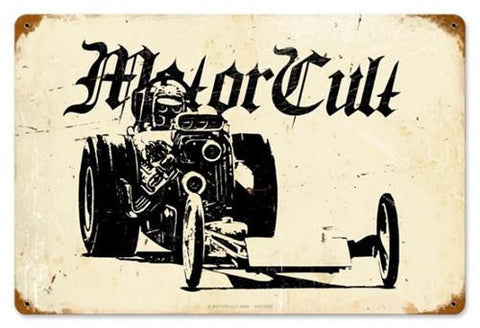 Tin Sign - Motor Cult Front Engined Dragtser