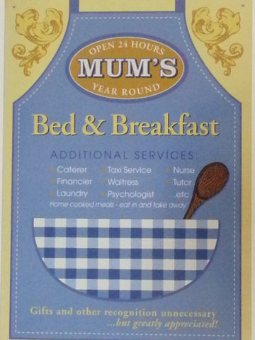 Tin Sign - Mum's B&B