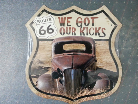 Tin Sign - ROUTE 66 Rusty