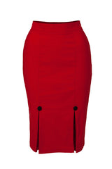Voodoo Vixen Red Pencil Skirt