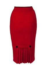 Voodoo Vixen Red Pencil Skirt