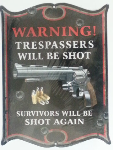 Warning Trespassers Shot