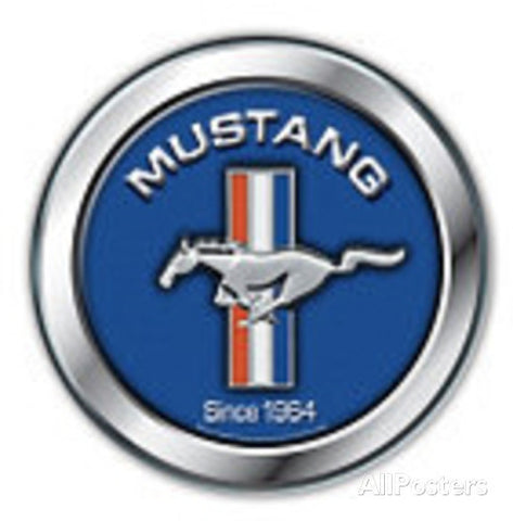 Tin Sign - Mustang Round