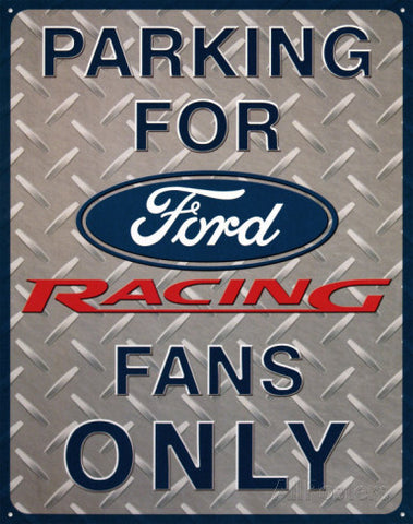 Tin Sign - Ford Racing parking