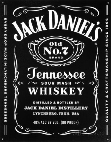 Tin Sign - Jack Daniels Black Label