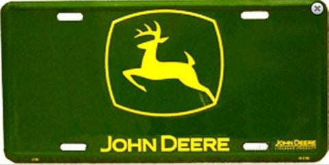 Tin Sign - John Deere license plate