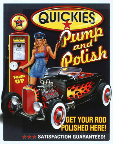 Tin Sign - Quickies Pump n Polish