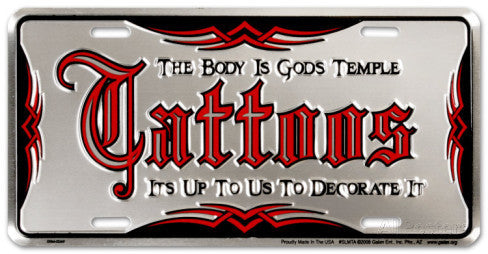 Tin Sign - Tattos Auto Tag